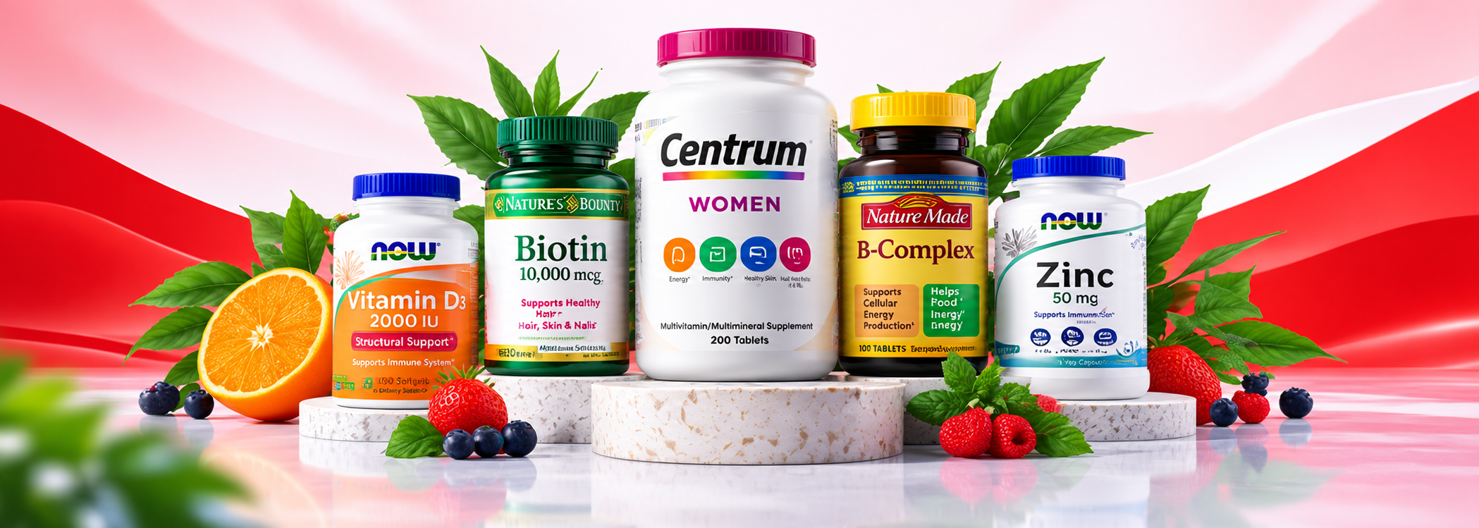 Vitamins and fresh fruit